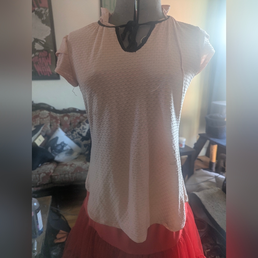 Women's Pink Textured Top